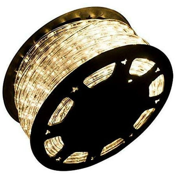 Ainfox 110V 100 Ft. 2 Wire Led Rope Lights Strip Waterproof Indoor Outdoor Use for Backyard