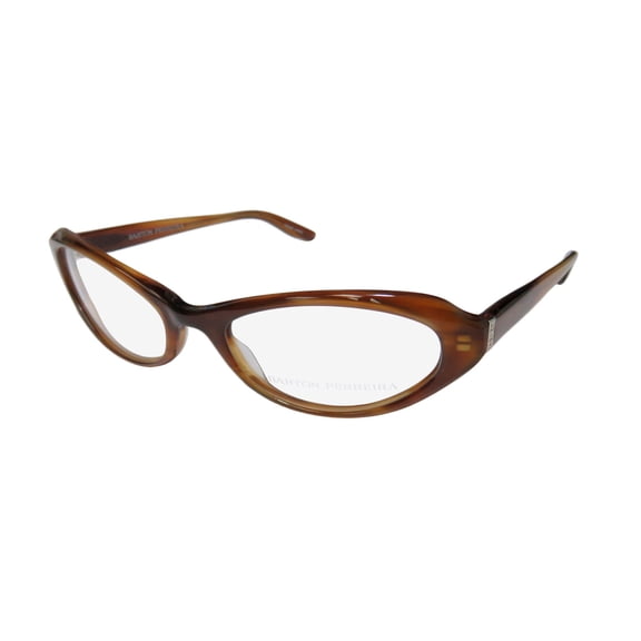 NEW BARTON PERREIRA LOLITA WOMENS/LADIES CAT EYE FULL-RIM BROWN PRESTIGIOUS DESIGNER FRAME DEMO LENSES 52-18-133 EYEGLASSES/EYE GLASSES