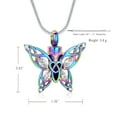 thumbnail image 2 of Butterfly Cremation Urn Necklace for Ashes Memorial Keepsake with CZ Pendant Jewelry Women Keepsake Bereavement Gift for A Loss of the Loved One, 2 of 5