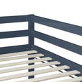 thumbnail image 5 of Miniyam Wood Twin Size Loft Bed for Kids, Space-Saving Design, Blue, 5 of 7