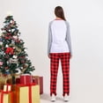 thumbnail image 6 of URMAGIC Matching Family Pajamas Sets Christmas PJ's Sleepwear Printed Top with Plaid Bottom, 6 of 13