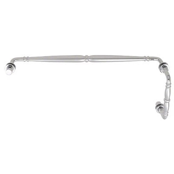 CRL V1C6X18CH Polished Chrome Victorian Style Combination 6" Pull Handle 18" Towel Bar