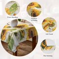 thumbnail image 5 of Sunflower Farmhouse Table Cloth Waterproof Tablecloths, Spring Summer Retro Floral Butterflies Tablecloth Dining Table Cover for Kitchen Party Tabletop Outdoor, Square Tablecloth 54x54 Inch, 5 of 9