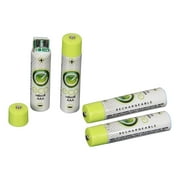 Angle View: 4 Pcs ECO USB cell AAA USB rechargeable Lithium battery