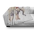 thumbnail image 3 of Watercolor Animal Soft Flannel Fleece Throw Blanket, Christmas Animal with Santa Claus Hat New Year Noel Theme, Cozy Plush for Indoor and Outdoor Use, 50" x 60", Beige Purple Grey Red, by Ambesonne, 3 of 6