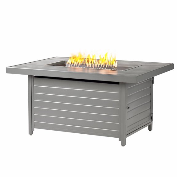 Oakland Living Berlin 48 in. Rectangular Propane Fire Pit Table - Copper