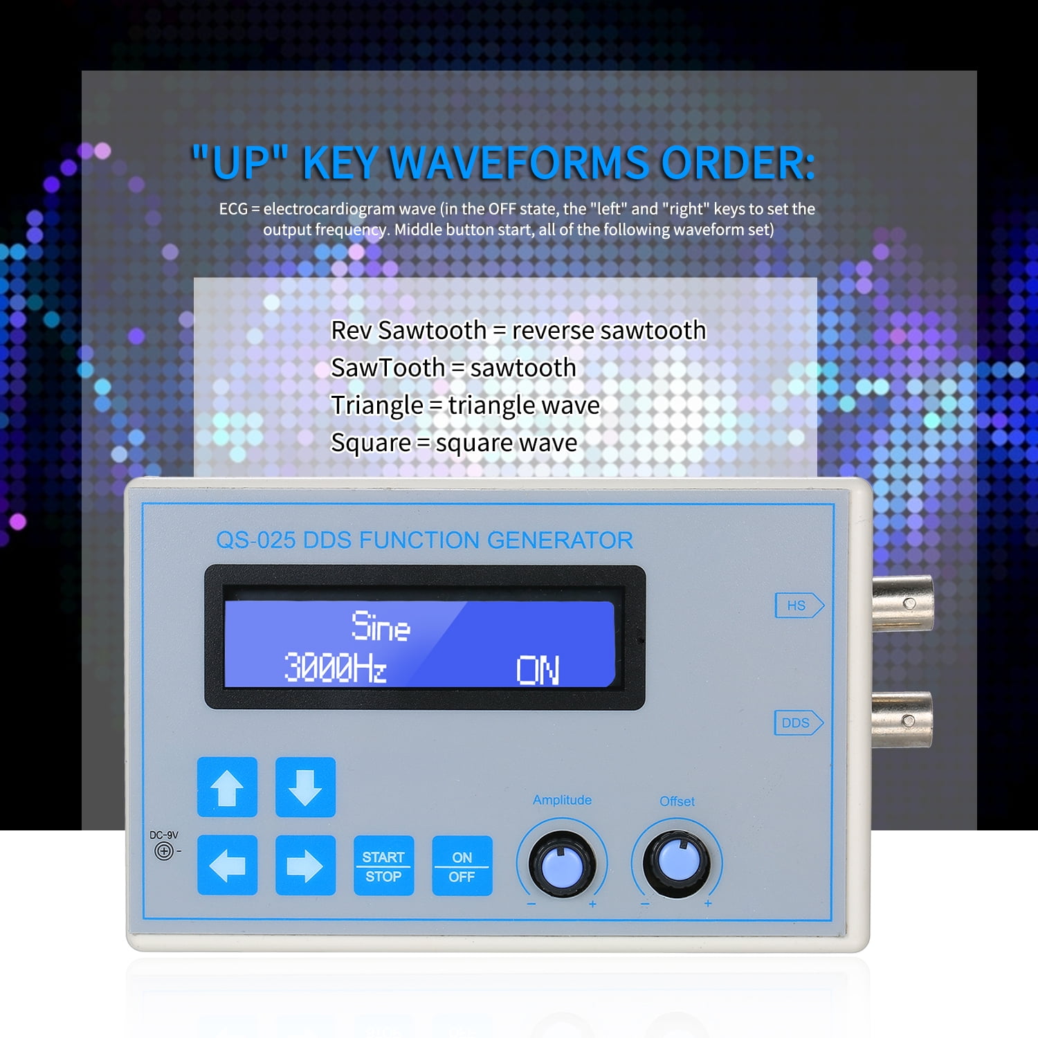 DDS Generator Full Touch LCD Display Screen Frequency Signal Waveform Amplifier Signal Generator DDS Source Dot Frequency with USB Cable for Sine/Triangle/Square DDS Generator Full Touch LCD Display Screen Frequency Signal Waveform Amplifier Signal Generator DDS Source Dot Frequency with USB Cable for Sine/Triangle/Square