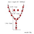 thumbnail image 3 of 1 Set Roses Flowers Necklace​ and Earrings Set Women Wedding Party Jewelry, 3 of 6