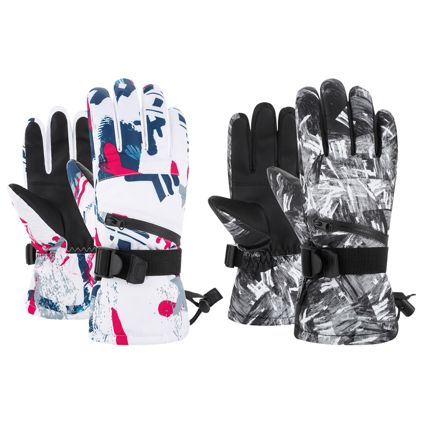 Women's Windproof Waterproof Winter Cold Weather Touchscreen Snow Ski Gloves 