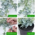 thumbnail image 3 of 3pcs Hanging Fake Plants, Artificial Hanging Plants Fake Potted Eucalyptus for Wall Room Home Patio Indoor Outdoor Decor, 3 of 5