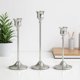 thumbnail image 4 of Juego de Candelabros de Metal, Porta Velas Decoración de Mesa Moderno y Simple, Adornos de Decoración de Ambiente para Fiestas de Bodas, Halloween, Navidad y San Valentín. (6, Plata), 4 of 15