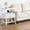 White, variant on Taoset 3-Tier End Table with Charging Station, USB & Type-C Port, Adjustable Height Fabric Drawer, Narrow Side Table for Couch Bedroom, Industrial Nightstand for Small Space, 1 Pack, Black & Brown