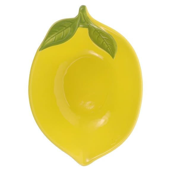 LAMIRO Lemon Shaped Ceramic Bowl Fruit Salad Bowl Dessert Bowl Food Serving Bowl Cute Bowl