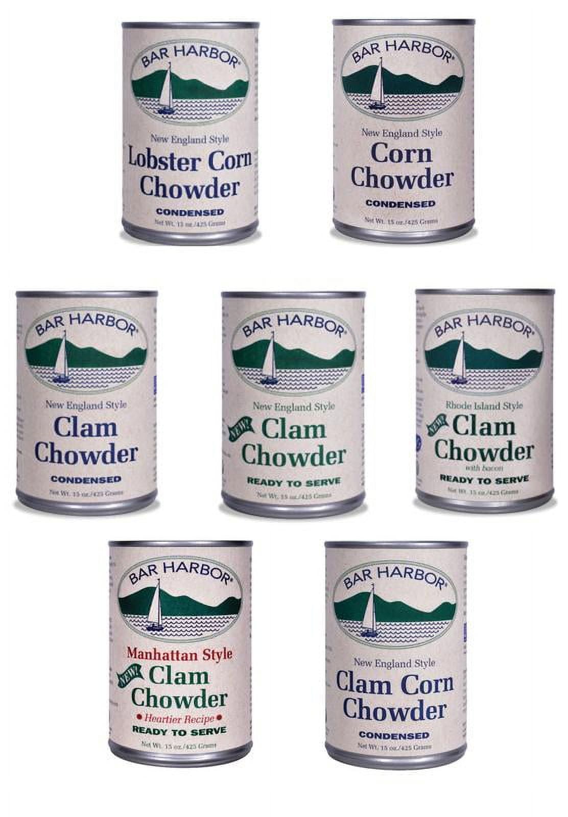 (3 pack) Bar Harbor Condensed New England Style Clam Chowder, 15 oz Can Soup