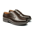 thumbnail image 3 of Bruno Marc Men's Oxford Classic Lace Up formal Dress Shoes Downing-01 Dark/Brown Size 8, 3 of 9