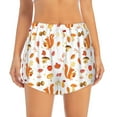 thumbnail image 2 of Picia Squirrel InThe Forest3 Pattern Women's 2 in 1 Athletic Running Shorts High Waisted Workout Casual Gym Sweat Shorts with Comfy Liner Zipper Pockets-Medium, 2 of 9
