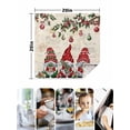 thumbnail image 4 of Red Beige Gnomes Christmas Cloth Napkins Set of 8 Reusable Dinner Napkins, Xmas Ball Gifts Snowflake Cocktail Napkin Washable Table Napkins for Wedding/Holiday Party/Baby Shower 20"x20", 4 of 7