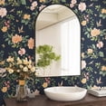 thumbnail image 6 of Dark Blue Floral Peel and Stick Wallpaper Vintage Floral Contact Paper 16.9” x 118.1” Bird Wallpaper Peel and Stick Boho Flowers Self Adhesive Removable Waterproof Wall Paper for Bathroom, 6 of 18
