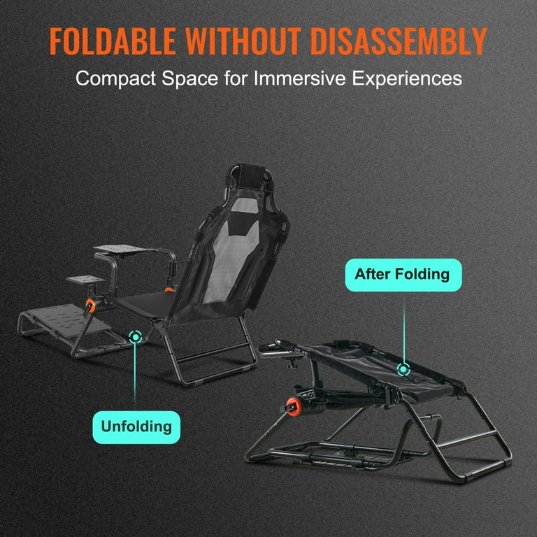 BENTISM Racing Seat Simulator Cockpit Height Adjustable Steering Racing Wheel Stand Foldable Universal Fit for Logitech G923 G25 G27 G29 G920 Walmart