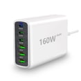thumbnail image 1 of 160W 6-Port USB C Charging Station 3C3A Multi-Port Hub Fast Charger Block, 1 of 5