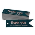 thumbnail image 1 of Inkdotpot Pack Of 100 Real Rose Gold Foil Paper Tags Thank You For Celebrating With Me Birthday Favor Hang Tags, 1 of 1