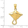 thumbnail image 2 of 14k Yellow Gold Stingray Pendant - 1.4 Grams - Measures 27x18mm Wide, 2 of 2