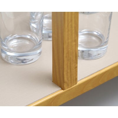 18"x4' Zip-N-Fit Premium Non-Adhesive Ribbed Shelf Liner Taupe: Drawer & Cabinet Liners, Spot Clean, Beige