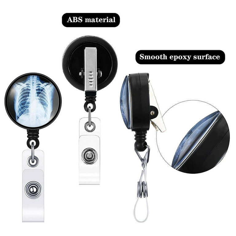 Retractable Badge Reel - Personalized X-Ray Radiology Tech Skeleton Lanyard  Id 