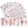 thumbnail image 1 of 9 hojas de pegatinas navideñas para decoración de uñas, calcomanías, nuevo patrón 3D de alce y copo de nieve, herramientas de decoración DIY, accesorios, belleza larga para mujeres, niñas y niños, 1 of 6