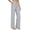 02# Gray, variant on Linen Pants for Women Solid Color Elastic Waist Summer -Leg Full Length Flat Front Mid Rise Casual Beach Work Trousers S-3XL