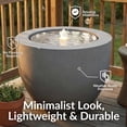 thumbnail image 3 of Sunnydaze Textured Oval Gray Outdoor Bubble Fountain, LED Light, 3 of 12