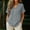 Gray plus size boho tops a1, variant on sdhkgrrt Women Plus Size Summer V Neck Short Sleeve Button Down Ruffle Blouses Casual Boho Loose Tops Solid Pullover Tunic T Shirts, White 3XL