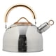 thumbnail image 1 of Cateissary Hervidor de té con silbato para estufas de , acero inoxidable, no tóxico y de calentamiento rápido, silbido de capacidad de 3L Juegos de servir café y té Tipo 1 3L, 1 of 1