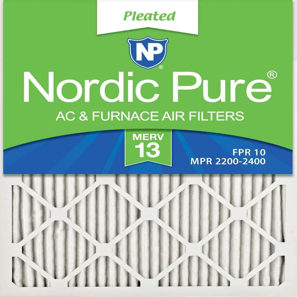 Nordic Pure 10x10x1 MERV 13 Pleated AC Furnace Air Filters 4 Pack