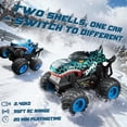 thumbnail image 6 of YCFUN 2-in-1 Dinosaur & Shark RC Monster Truck for Kids, RC Stunt Car with 360° Spins, LED Lights and Music, Off-Road RC Cars for Kids Boys Girls 3+, 6 of 7