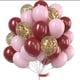 thumbnail image 1 of Nvzi Globos, 30 piezas de globos de confeti de 12 pulgadas y globos de látex morado y rosa metálico con cinta, baby shower, decoraciones para fiestas de bodas, U, 1 of 4