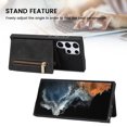 thumbnail image 5 of Dteck Case for Samsung Galaxy S22 Ultra, Zipper Card Holder for Women Wallet Case for Girls Cute Folio Flip Cute Slim Leather Wallet Back Magnetic Closure Phone Cases, Black, 5 of 8