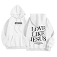 thumbnail image 3 of Love Jesus Hoodies for Men Christian Bible Verse Pullover Sweatshirt Casual Relaxed Fit White M, 3 of 5