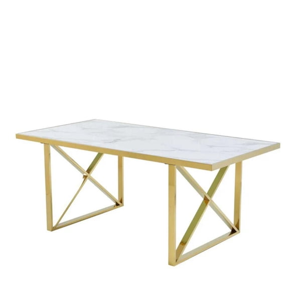 Heavenly Collection Faux Marble Dining Table