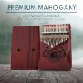 thumbnail image 5 of UNOKKI Mahogany Kalimba (Cherry, Glossy Finish) – Thumb Piano with Hand Rest & 17 Keys – Personal Musical Instrument for Kids & Adults, Beginners to Professionals – Includes Tuning Hammer & More, 5 of 10