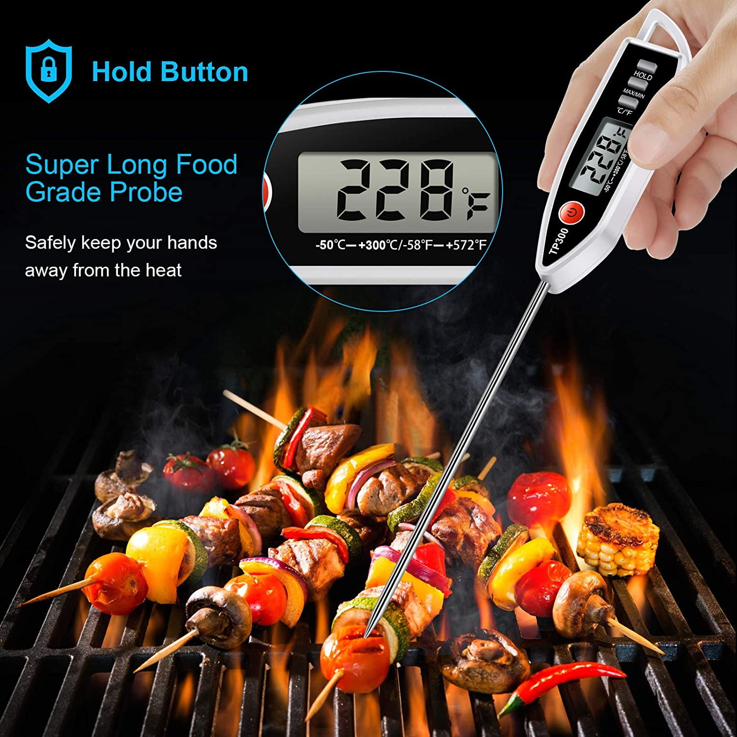 Water Resistant Instant Read Digital Tea Coffee Milk Thermometer Alarm with  Logo Print Available - China Digital Coffee Thermometer, Tea Thermometer