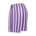 thumbnail image 5 of Men's Pajama Shorts Bottoms with Pockets Soft Lightweight Lounge Sleep Wear Modena Purple and White Striped, 5 of 6