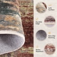 thumbnail image 4 of KoshiMe Area Rug 9'x12', Washable Non-Slip Modern Neutral Abstract Rugs for Living Room, Soft Stain Resistant Low Pile Carpet for Dining Room Office, Red Brown, 4 of 9