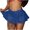 Blue, variant on Womens Lace Underwear Tunic Solid Color High Waist Mesh Nightwear Skirts Trendy Ruffle Trim Lingerie Panties