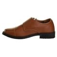 thumbnail image 3 of Josmo BoyS Dress Shoes  Hook and Loop Double Monk Strap Cap Toe Oxford Loafers (Little Kid Big Kid), Tan, Size: 13, 3 of 7