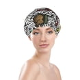 thumbnail image 3 of Kdxio Bright Insects Print Shower Cap for Women,Elastic and Reusable,Double Waterproof Layers Bathing Hat, 3 of 9