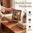 thumbnail image 3 of Unique Bargains Wall Hanging & Tabletop Resin Picture Frame for Display Brown 4" x 6", 3 of 5