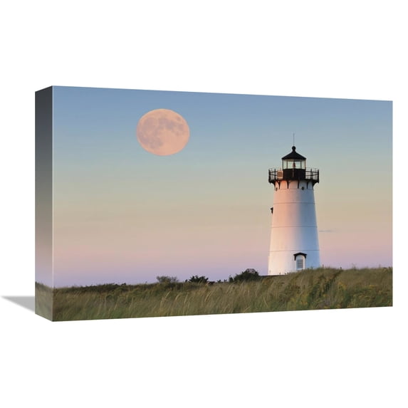 Global Gallery's 'Moon Over Marthas Vineyard' By Katherine Gendreau Stretched Canvas Wall Art