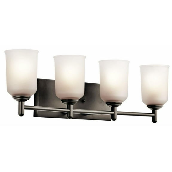 4 Light Vanity Light Approved for Damp Locations with Transitional Inspirations 8.25 inches Tall By 29.5 inches Wide-Olde Bronze Finish Bailey Street