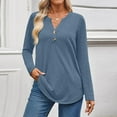 thumbnail image 5 of Women's long-sleeved casual formal tops V-neck fall clothing, 5 of 16